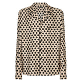 polka dot print silk shirt